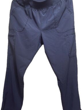 Women's Navy Straight-Leg Utility Pants